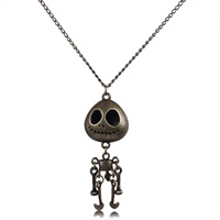 Zinc Alloy Sweater Chain Necklace, with iron chain, Skeleton, antique bronze color plated, twist oval chain, nickel, lead & cadmium free, 70mm Approx 27.5 Inch 