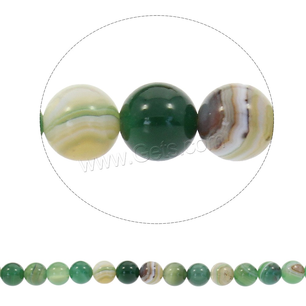 Natural Lace Agate Beads, Round, synthetic, different size for choice, green, Hole:Approx 1mm, Length:Approx 15 Inch, Sold By Strand