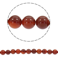 Perles Agates rouges naturelles, agate rouge, Rond, synthétique, normes différentes pour le choix Environ 1mm Environ 15 pouce, Vendu par brin