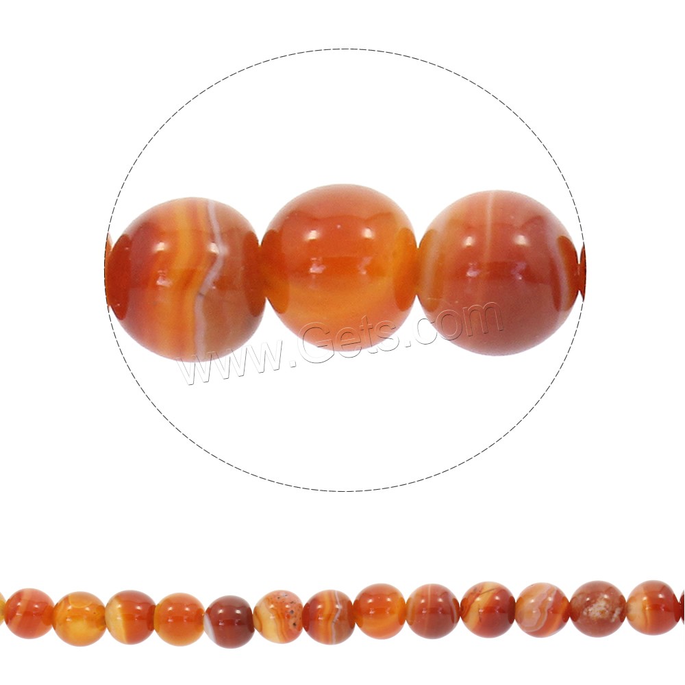 Natural Lace Agate Beads, Round, synthetic, different size for choice, red, Hole:Approx 1mm, Length:Approx 15 Inch, Sold By Strand