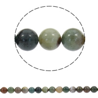 Perle agate indienne naturelle , Rond, synthétique, normes différentes pour le choix Environ 1mm Environ 15 pouce, Vendu par brin