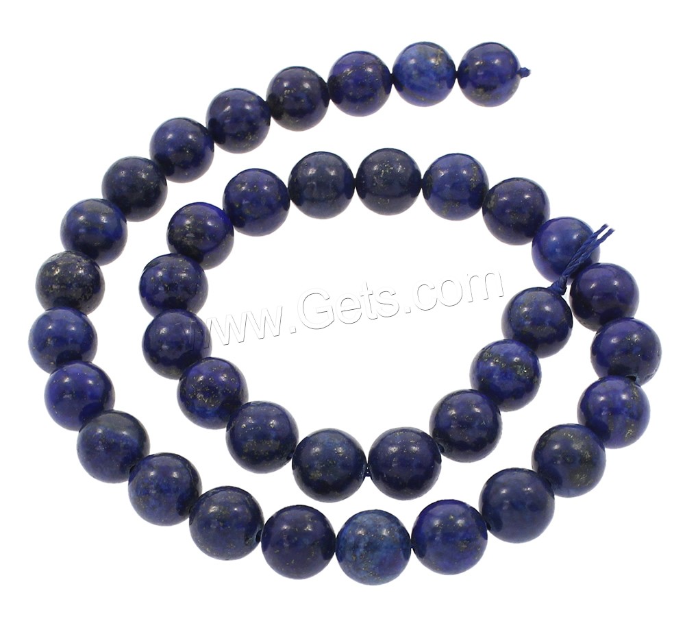 Synthetische Lapis Lazuli Perlen, synthetischer Lapis, rund, verschiedene Größen vorhanden, Bohrung:ca. 1mm, Länge:ca. 14.5 ZollInch, verkauft von Strang