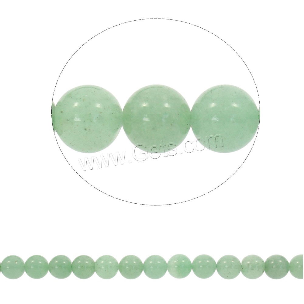Green Aventurine Bead, Round, synthetic, different size for choice, Hole:Approx 1mm, Length:Approx 15 Inch, Sold By Strand