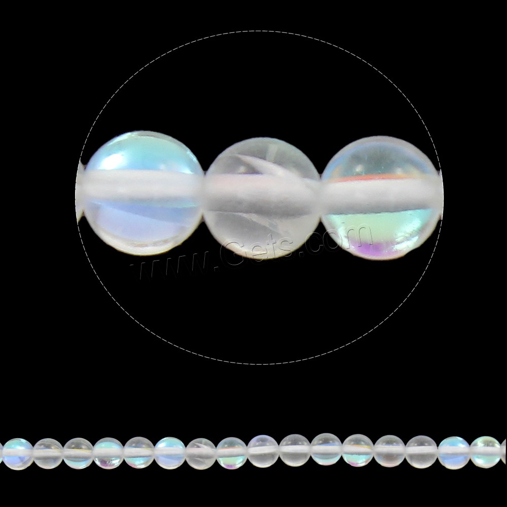 Labradorite Beads, Round, synthetic, different size for choice, Hole:Approx 1mm, Length:Approx 15 Inch, Sold By Strand
