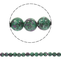 Ruby in Zoisite Beads, Round Approx 1mm Approx 14.5 Inch 