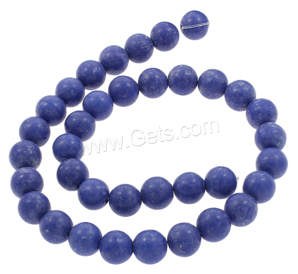 Synthetische Lapis Lazuli Perlen, synthetischer Lapis, rund, verschiedene Größen vorhanden, Bohrung:ca. 1mm, Länge:ca. 15.5 ZollInch, verkauft von Strang
