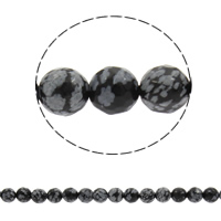 Snowflake Obsidian Bead, Round, synthetic & faceted Approx 1mm Approx 14.5 Inch 