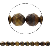 Tiger Eye Beads, Round, synthetic & faceted Approx 1mm Approx 15 Inch 