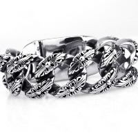 Titanium Steel Bracelet, twist oval chain & for man & blacken, 31mm Approx 8 Inch 