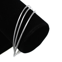 Stainless Steel Bangle Set, original color, 2mm, Inner Approx 65mm Approx 7.5 Inch 