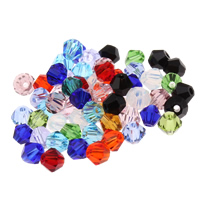 Perles de cristal bicône, Double Cone, facettes, plus de couleurs à choisir Environ 1mm Vendu par sac