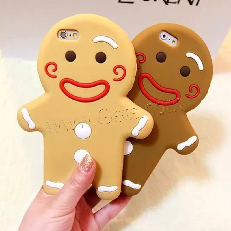 Customized Mobile Phone Cases, Silicone, Gingerbread Man, different styles for choice, more colors for choice, Sold By PC