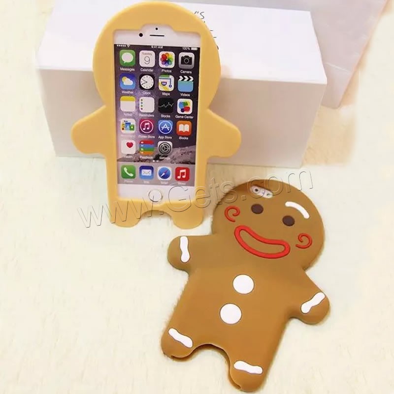 Customized Mobile Phone Cases, Silicone, Gingerbread Man, different styles for choice, more colors for choice, Sold By PC