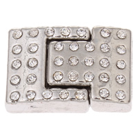 Zinc Alloy Magnetic Clasp, Rectangle, plated, Customized & with rhinestone nickel, lead & cadmium free Approx 
