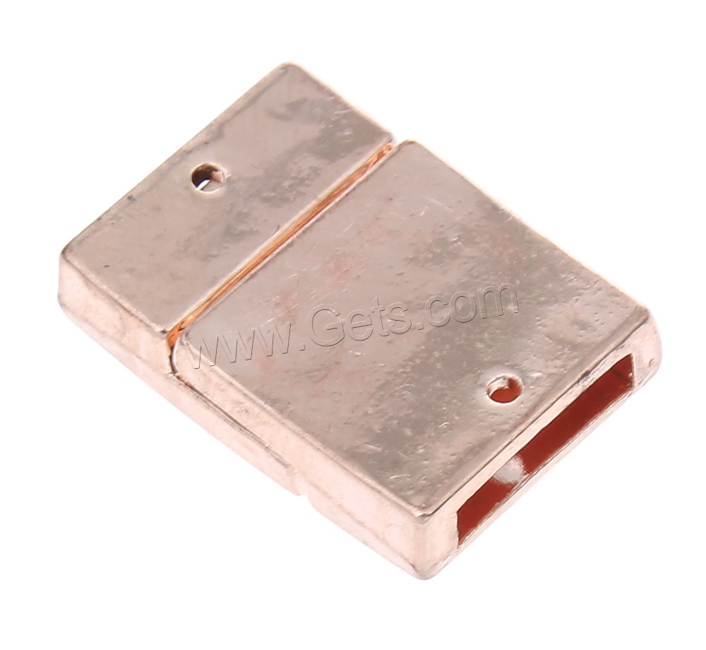 Zinc Alloy Magnetic Clasp, Rectangle, plated, Customized & with rhinestone, more colors for choice, 21x13x6mm, Hole:Approx 10x2.5mm, Sold By PC