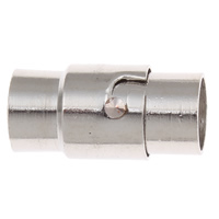 Brass Magnetic Clasp, platinum color plated nickel, lead & cadmium free 