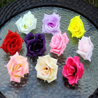 Künstliche Blumendekoration, Seidenspinnerei, mit Kunststoff, Rose, keine, 80x80mm, verkauft von PC