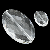Ovale Kristallperlen, Kristall, flachoval, transparent & verschiedene Größen vorhanden & facettierte, 100PCs/Tasche, verkauft von Tasche