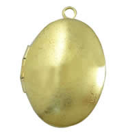 Brass Locket Pendants, Flat Oval, plated Approx 2mm 