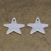Animal Brass Pendants, Starfish, silver color plated Approx 1.5mm 