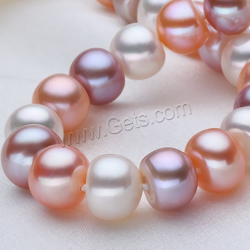 Cultured Freshwater Pearl Bracelets, brass lobster clasp, with 5cm extender chain, Dome, natural, different size for choice, multi-colored, Length:Approx 7 Inch, Sold By Strand