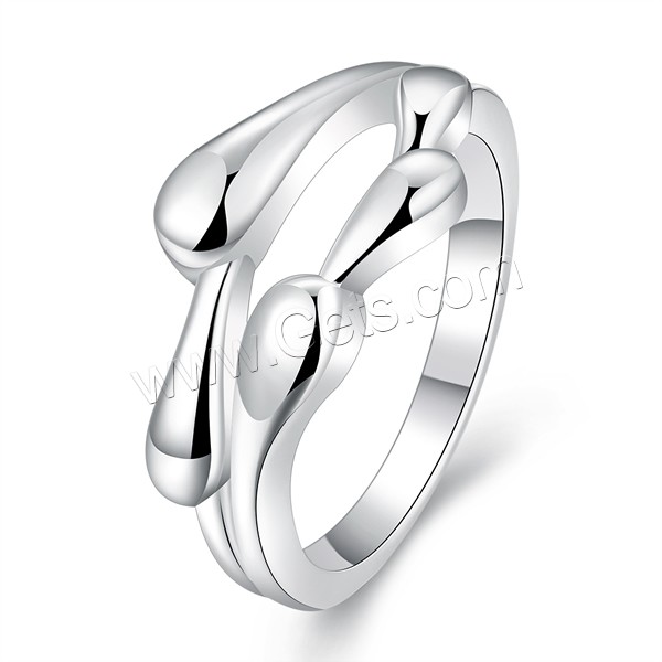 Favourer ® палец кольцо, Латунь, плакированный настоящим серебром, разный размер для выбора, 11mm, продается PC