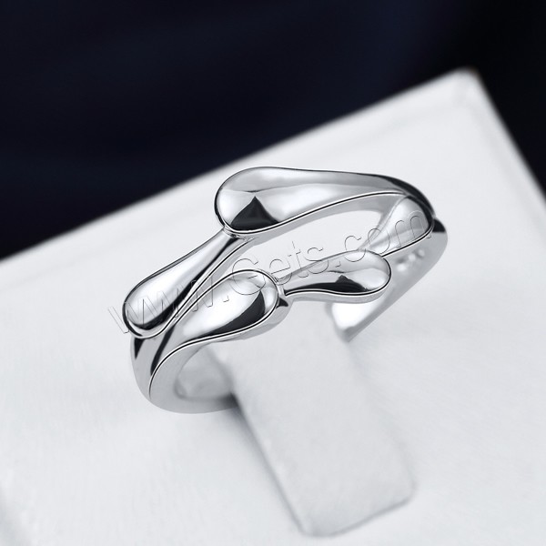 Favourer ® палец кольцо, Латунь, плакированный настоящим серебром, разный размер для выбора, 11mm, продается PC