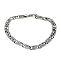 Stainless Steel Chain Bracelets, valentino chain, original color Approx 8 Inch 