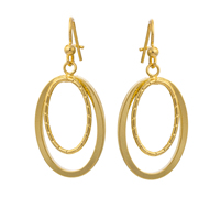 Gets® Jewelry Earring, Brass, Rolo, 18K gold plated, nickel, lead & cadmium free 