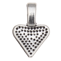 Zinc Alloy Glue on Bail, Heart, antique silver color plated, nickel, lead & cadmium free Approx Approx 