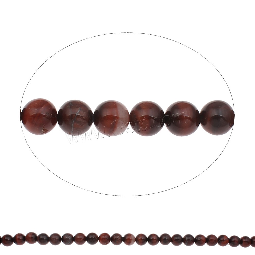 Tiger Eye Beads, Round, natural, different size for choice, red, Hole:Approx 1mm, Length:Approx 17 Inch, Sold By Strand