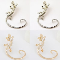 Earring Cuff and Wraps, Zinc Alloy, with Cats Eye, Gecko, plated, with rhinestone nickel, lead & cadmium free 