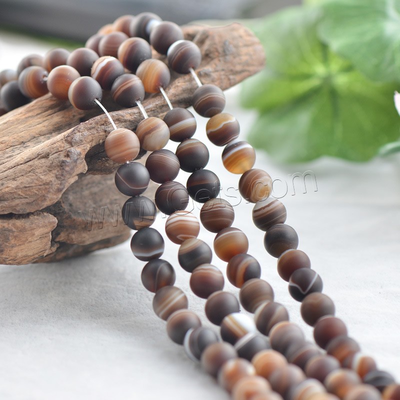 Natural Lace Agate Beads, Round, different size for choice & frosted, Hole:Approx 1mm, Length:Approx 15.5 Inch, Sold By Strand