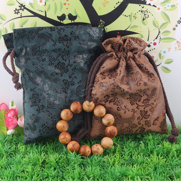 Suede Drawstring Pouches, with Cotton, different size for choice, mixed colors, Sold By PC