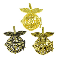 Pregnant Ball Locket Pendant, Brass, Wing Shape, plated, hollow Approx Inner Approx 16mm 