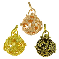 Pregnant Ball Locket Pendant, Brass, Round, plated, hollow Approx Inner Approx 18mm 