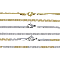 Мода нержавеющей стали ожерелье цепь, нержавеющая сталь, Другое покрытие, разный размер для выбора, Много цветов для выбора, длина:Приблизительно 17.5 дюймовый, продается Strand