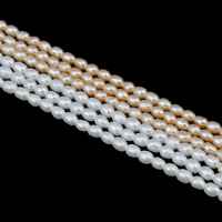 Perlas Arroz Freshwater, Perlas cultivadas de agua dulce, natural, más colores para la opción, 2.5-3mm, agujero:aproximado 0.8mm, longitud:aproximado 15 Inch, Vendido por Sarta