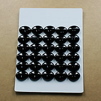 Schwarzer Achat Cabochon, flachoval, natürlich, verschiedene Größen vorhanden & flache Rückseite, verkauft von Tasche