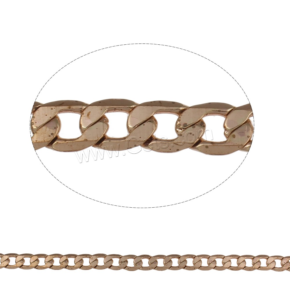 Brass Curb Chain, plated, different size for choice, more colors for choice, nickel, lead & cadmium free, Sold By m
