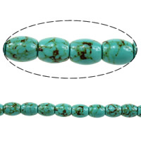Perles en Turquoise synthétiques, ovale, bleu turquoise Environ 1.5mm Environ 15.6 pouce, Environ Vendu par brin