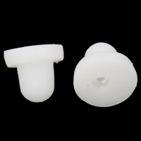 Silicone Barrel Bullet Style Ear Nut, white 