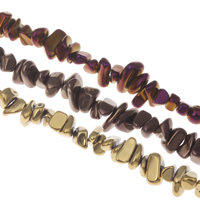 Perles hématite non-magnétique, hématite non magnétique, pepite, Placage, plus de couleurs à choisir, 4- Environ 1mm Environ 15.5 pouce, Environ Vendu par brin