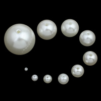 ABS Plastic Pearl Beads, Round 