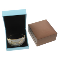 Boîtes à bracelet en cuir, carton, avec Éponge & cuir PU, rectangle, plus de couleurs à choisir Vendu par PC