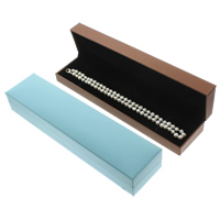 Boîte à collier en cuir, carton, avec Éponge & cuir PU, rectangle, plus de couleurs à choisir Vendu par PC