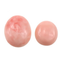 Fluted Giant Cabochon, Flat Oval & flat back, pink 