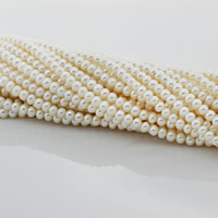 Potato Cultured Freshwater Pearl Beads, natural, white, 6-7mm Approx 0.8mm Approx 15.5 Inch 