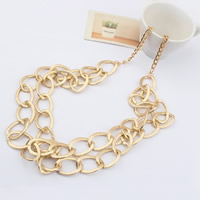 Zinc Alloy Sweater Chain Necklace, with iron chain, gold color plated, twist oval chain, nickel, lead & cadmium free, 18mm Approx 31.5 Inch 