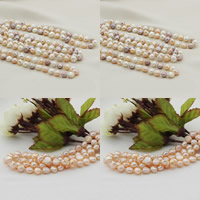 Natural Freshwater Pearl Long Necklace, Baroque 8mm Approx 47 Inch 